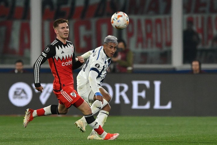 Portillo ante River en 2024. EFE.