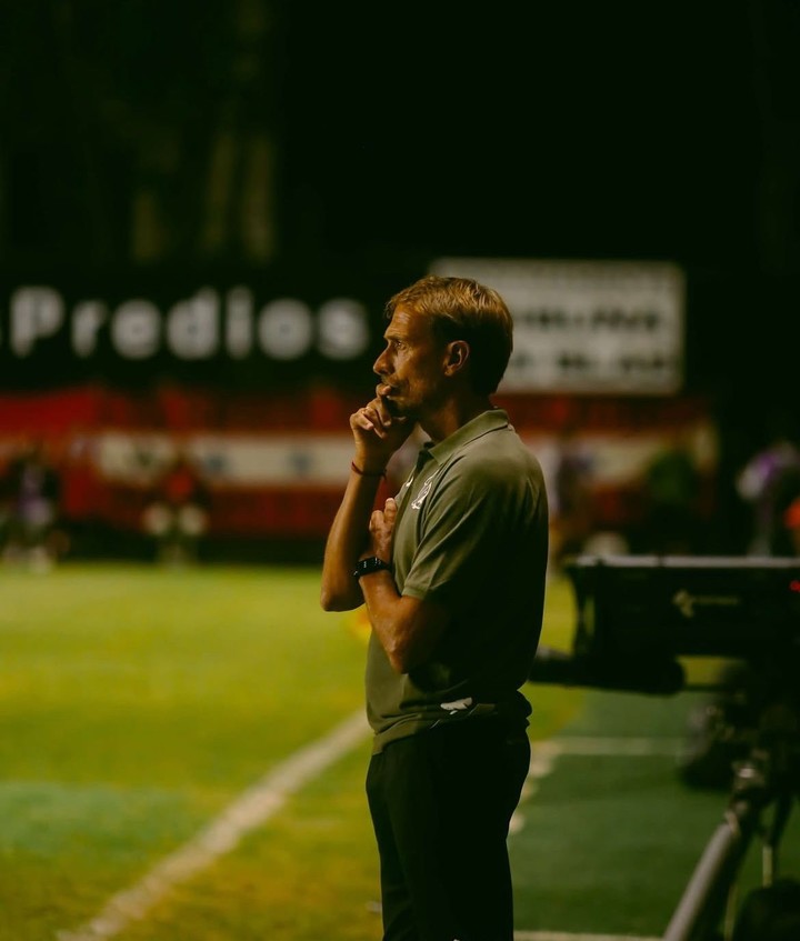 Mariano Charlier cuando Aldosivi le ganó a Argentinos.