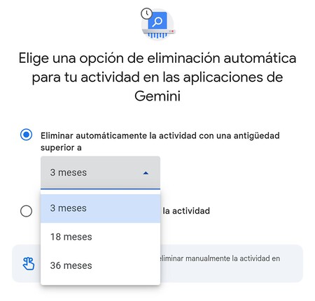 Tiempo que Google guardará la actividad de Gemini