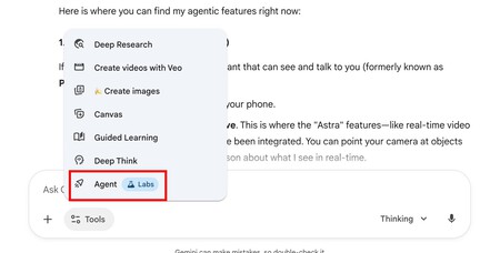 El modo agente me sale con la suscripción Ultra y el VPN a Estados Unidos