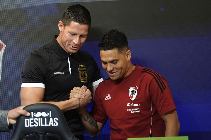 Conferencia de prensa del súper clásico entre Boca y River. Paredes Quintero. Ramírez 06.11.2025 Foto Maxi Failla - FTP CLARIN _MAX4531.jpeg Z