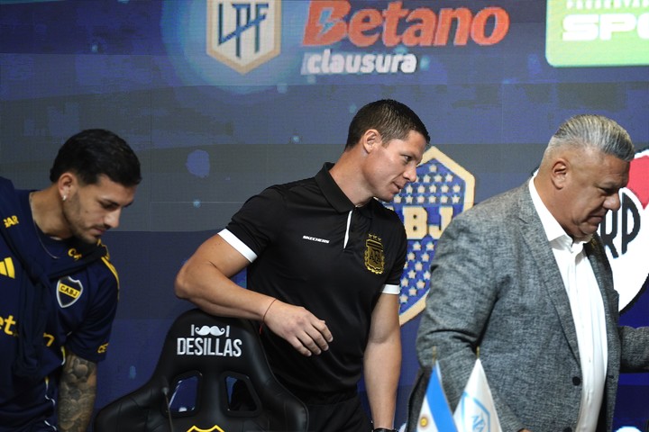 Conferencia de prensa del súper clásico entre Boca y River. Paredes Quintero. Chiqui Tapia Ramírez 06.11.2025 Foto Maxi Failla - FTP CLARIN _MAX4528.jpeg Z