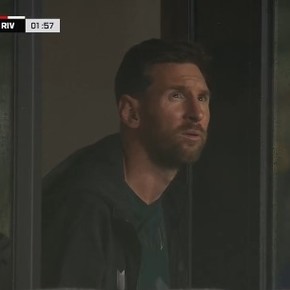 Video: Messi fue a ver a River contra el Barcelona