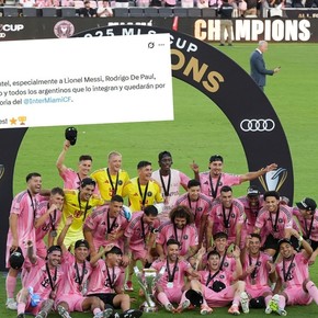 Chiqui Tapia, presente en los festejos del Inter de Miami campeón