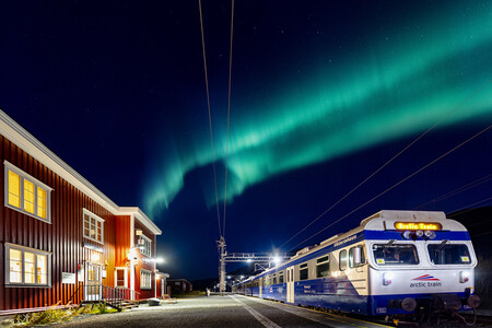 Narvik Arctic Train Winter Katterat Northern Lights Norwegian 2