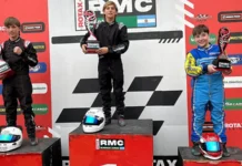 Podio con fuerte presencia local en el Kartódromo Caroya