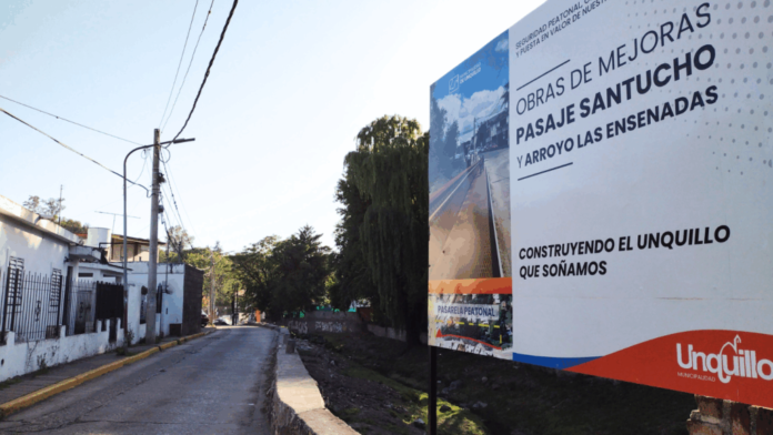 Unquillo: Avanzan las mejoras en Pasaje Santucho y Arroyo Las Ensenadas