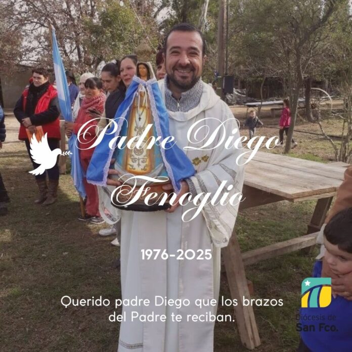 Obispo Buenanueva comunicó el fallecimiento del Padre Diego Fenoglio