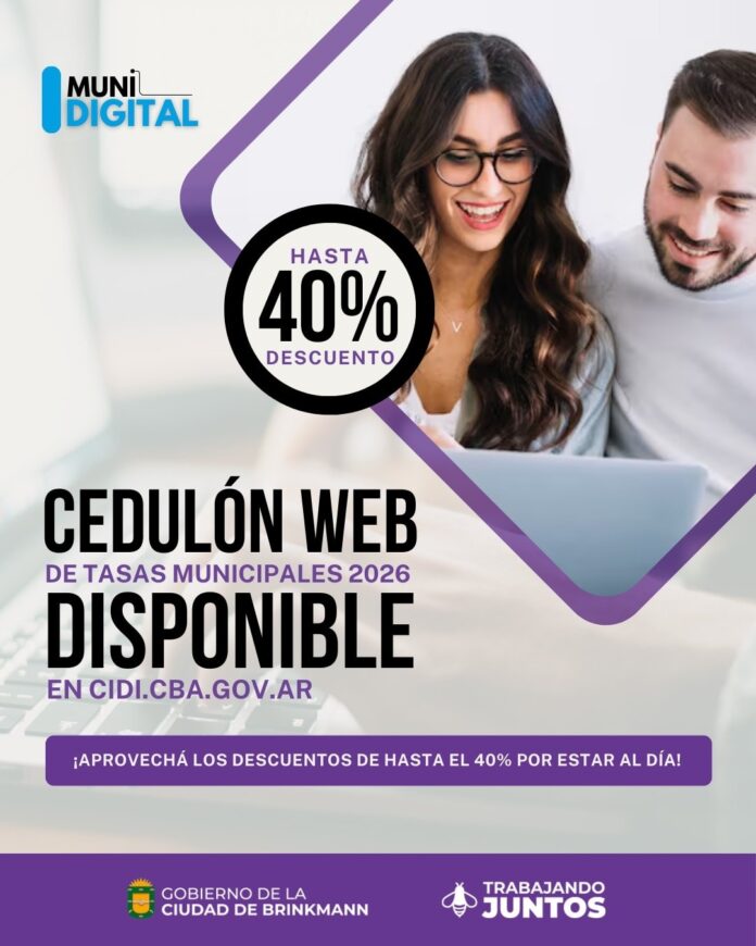 Cedulones Web de Tasas Municipales 2026 ya están disponibles